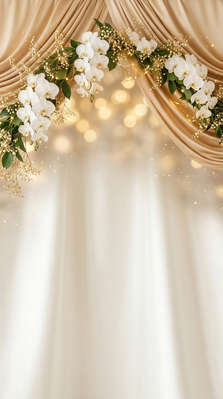 Classic White & Champagne Gold