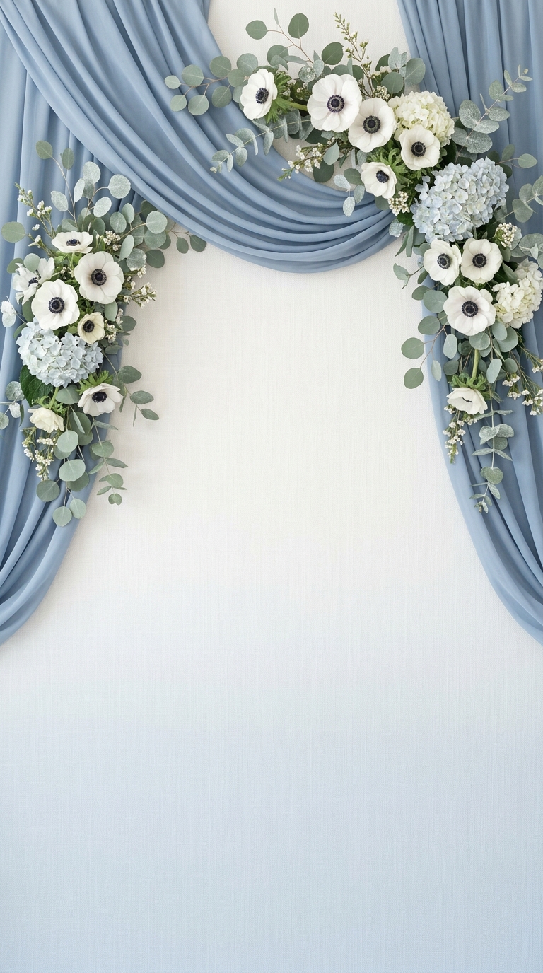 Powder Blue & White Lace