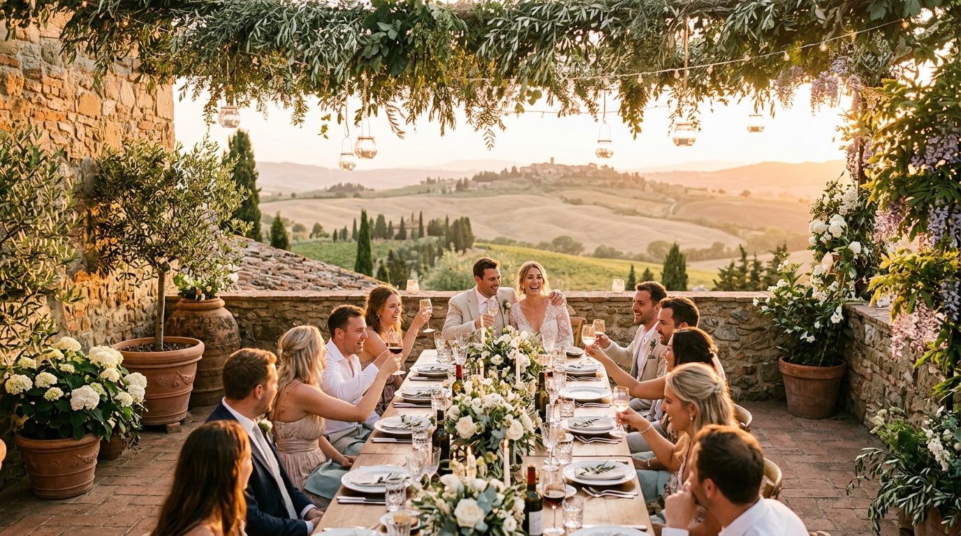 Sun-Drenched Tuscan Vineyard